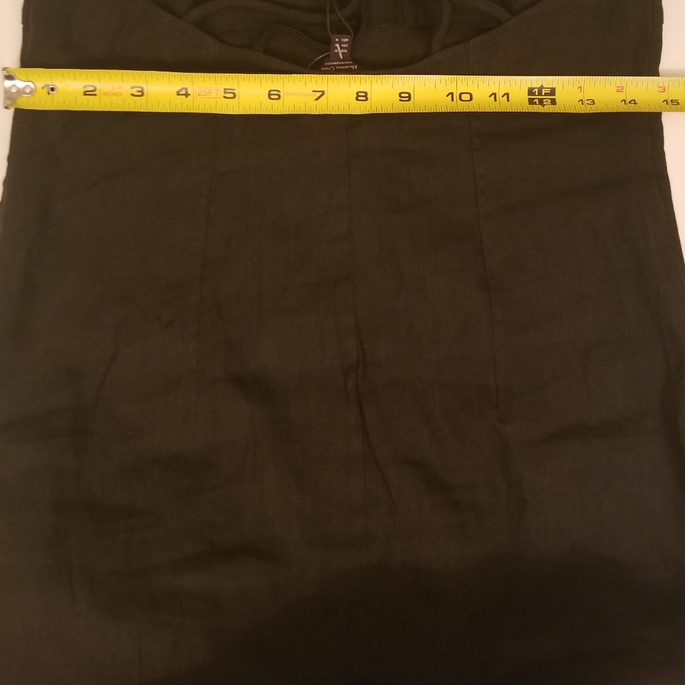 New Massimo Dutti Linen Blend Midi Dress - Picture 8 of 16